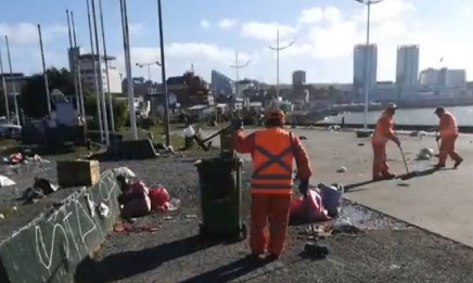 Puerto Montt: Más de 70 toneladas de basura generó show Teletón en sector Costanera