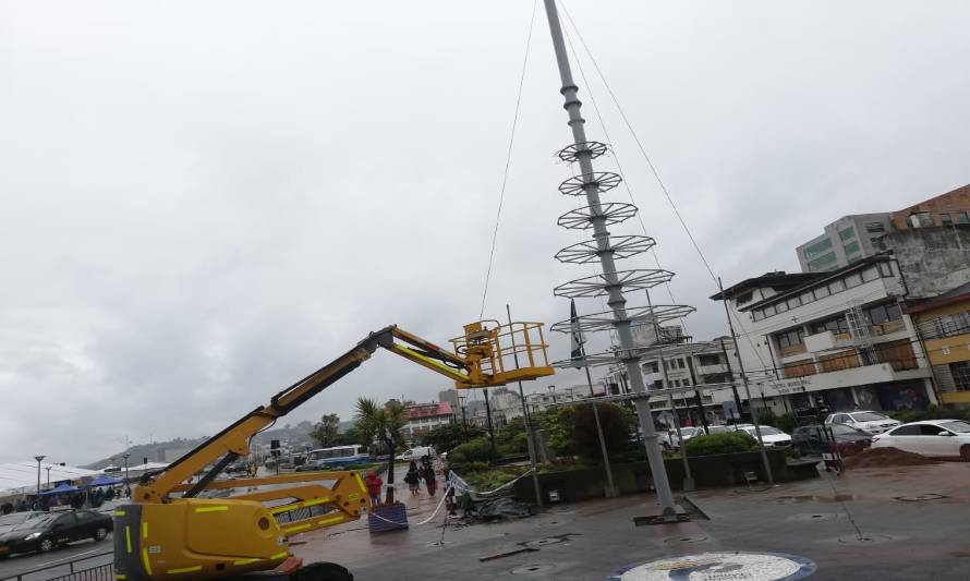 Árbol Navideño de 40 millones de pesos causa reacciones diversas en la comunidad de Puerto Montt