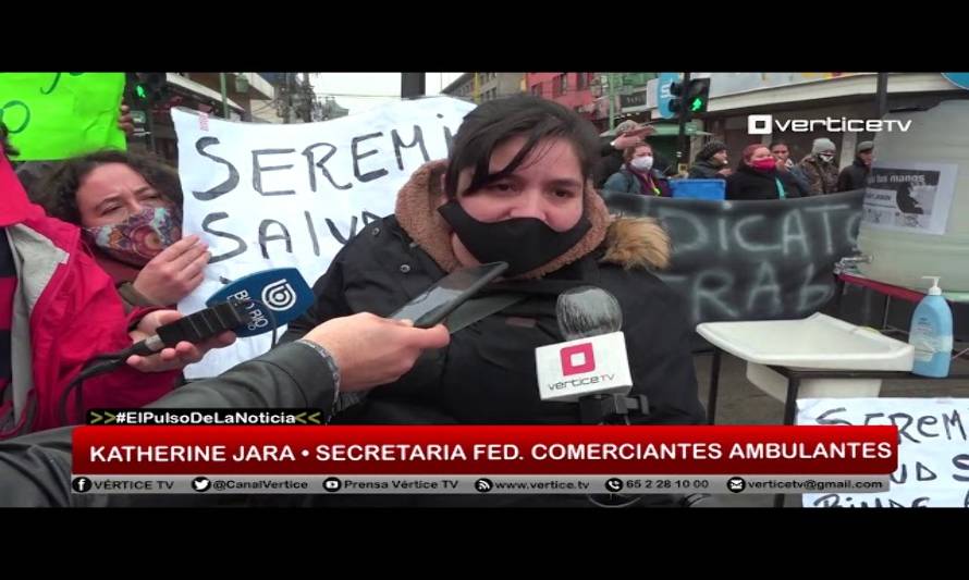 Sin incidentes ni detenidos terminó toma de calle Varas de parte de comerciantes ambulantes