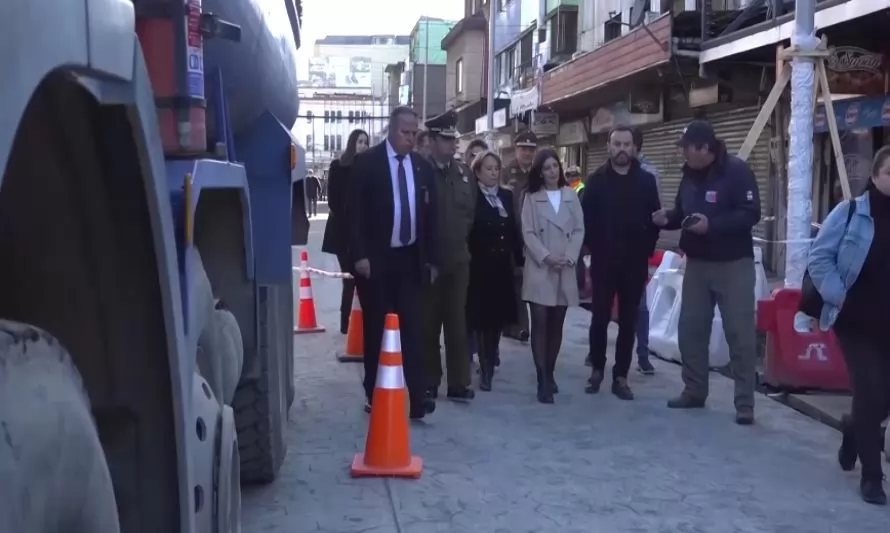 Autoridades visitaron y constataron avances de obras de calle Antonio Varas en Puerto Montt