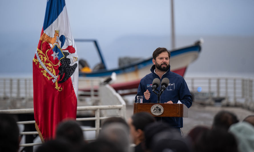 Presidente Boric anuncia nueva Ley de Pesca 